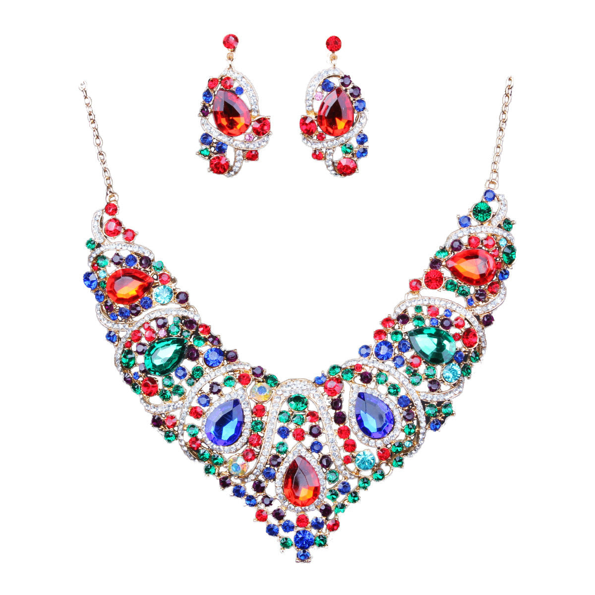 Ensemble Bijoux Mariée Raffiné et Coloré